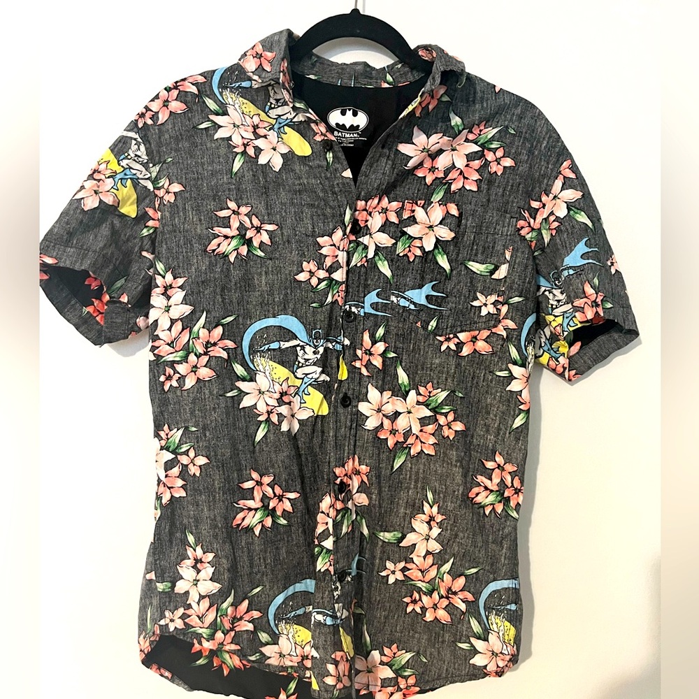 Batman DC Comics‎ Short Sleeve Hawaiian Shirt Size Small